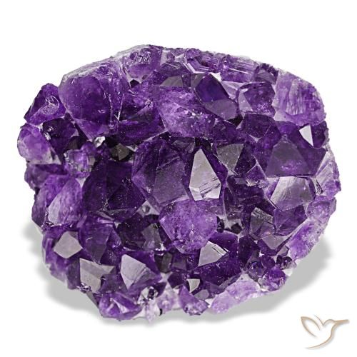 Drusa de amatista violeta natural de 77,16 ct, forma elegante, opaco