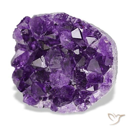 Drusa de amatista violeta natural de 77,16 ct, forma elegante, opaco