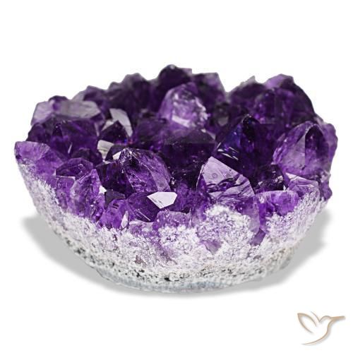 Drusa de amatista violeta natural de 77,16 ct, forma elegante, opaco