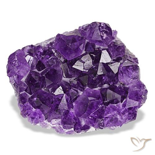 Drusa de amatista violeta natural de 57,54 ct, forma elegante, opaco