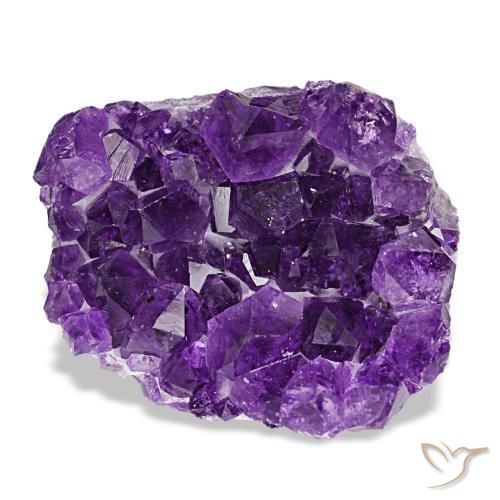 Drusa de amatista violeta natural de 57,54 ct, forma elegante, opaco