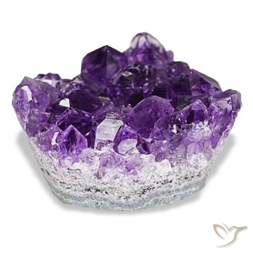Drusa de amatista violeta natural de 57,54 ct, forma elegante, opaco