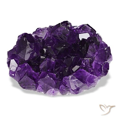 Drusa de amatista violeta natural de 52,25 ct, forma elegante, opaco