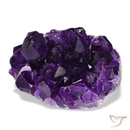 Drusa de amatista violeta natural de 52,25 ct, forma elegante, opaco