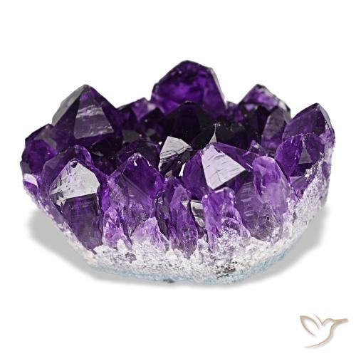 Drusa de amatista violeta natural de 52,25 ct, forma elegante, opaco