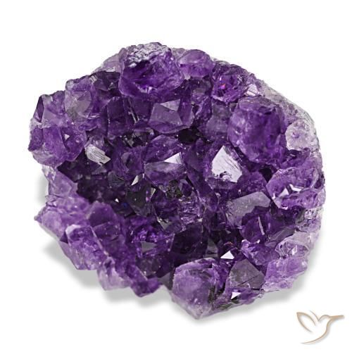 Drusa de amatista violeta natural de 50,51 ct, forma elegante, opaco