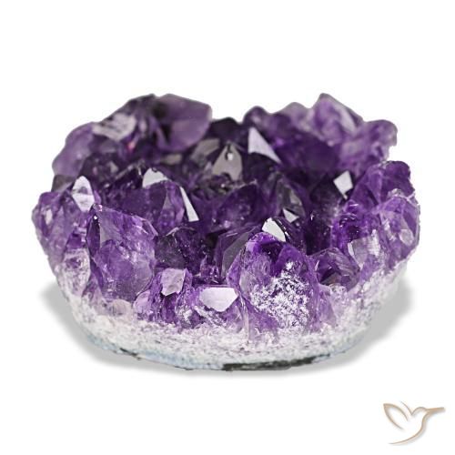 Drusa de amatista violeta natural de 50,51 ct, forma elegante, opaco