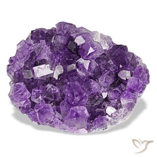 Drusa de amatista violeta natural de 62,67 ct, forma elegante, opaco