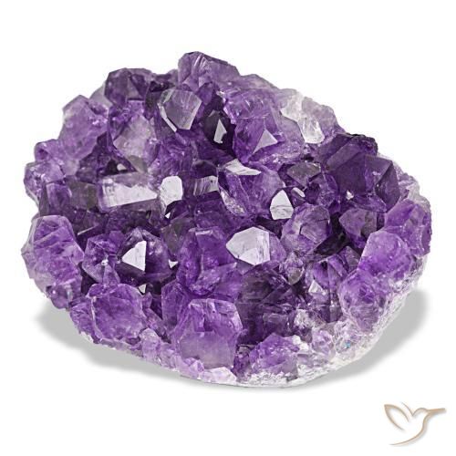 Drusa de amatista violeta natural de 62,67 ct, forma elegante, opaco