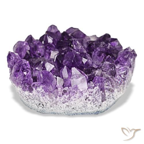 Drusa de amatista violeta natural de 62,67 ct, forma elegante, opaco