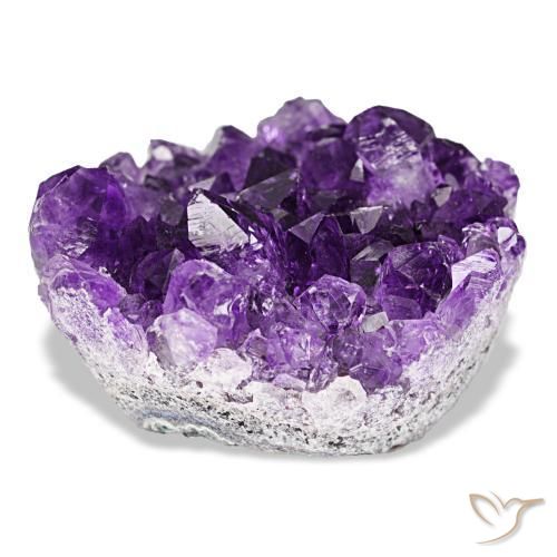 Drusa de amatista violeta natural de 66,10 ct, forma elegante, opaco