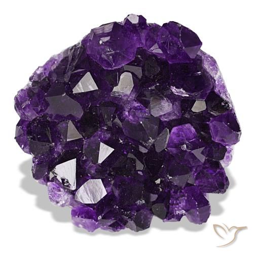 Drusa de amatista violeta natural de 80,13 ct, forma elegante, opaco