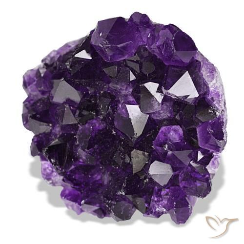 Drusa de amatista violeta natural de 80,13 ct, forma elegante, opaco