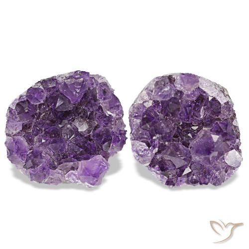 Gemas de drusa de amatista violeta natural de 23,12 ct, forma elegante, opaco