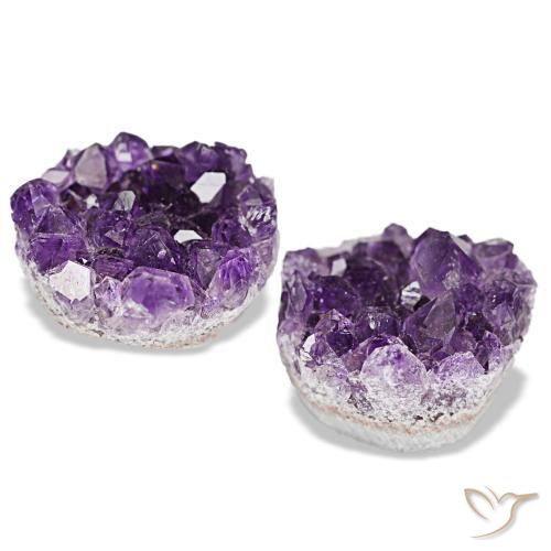 Gemas de drusa de amatista violeta natural de 23,12 ct, forma elegante, opaco