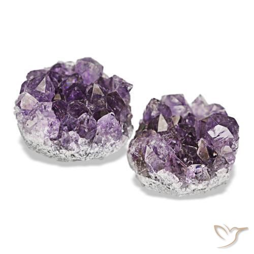 Gemas de drusa de amatista violeta natural de 11,85 ct, forma elegante, opaco