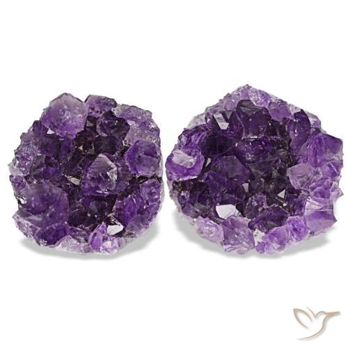 Gemas de drusa de amatista violeta natural de 20,54 ct, forma elegante, opaco