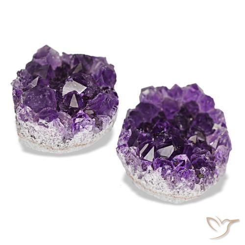 Gemas de drusa de amatista violeta natural de 20,54 ct, forma elegante, opaco