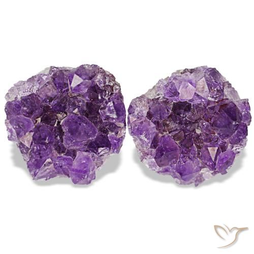 Gemas de drusa de amatista violeta natural de 16,88 ct, forma elegante, opaco