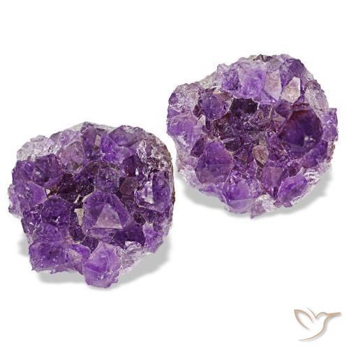 Gemas de drusa de amatista violeta natural de 16,88 ct, forma elegante, opaco