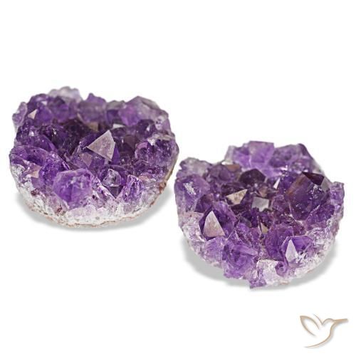 Gemas de drusa de amatista violeta natural de 16,88 ct, forma elegante, opaco