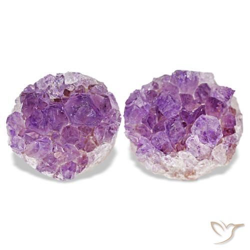Drusa de amatista violeta de 19,60 ct, fantasía, opaco