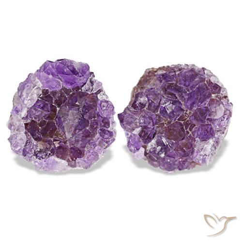 Drusa de amatista violeta de 13,31 ct, fantasía, opaco