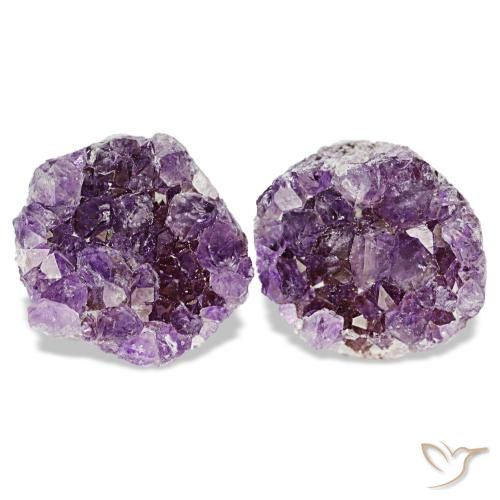 Drusa de amatista violeta de 17,81 ct, fantasía, opaco