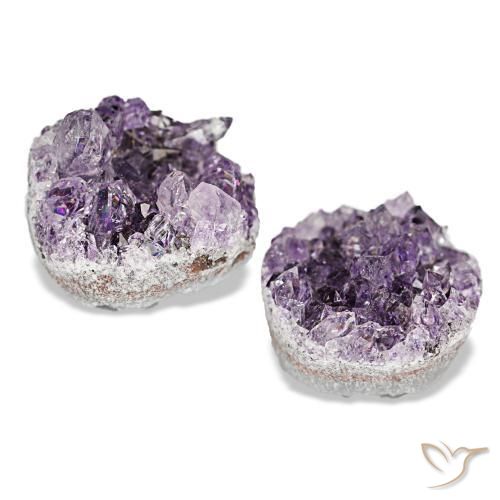 Gemas de drusa de amatista violeta natural de 14,89 ct, forma elegante, opaco