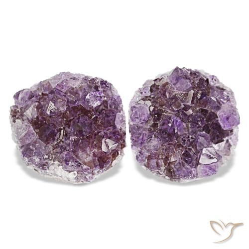 Drusa de amatista violeta de 14,93 ct, fantasía, opaco