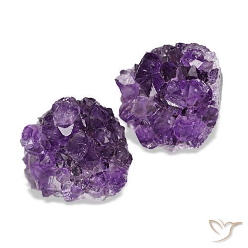 Gemas de drusa de amatista violeta natural de 14,86 ct, forma elegante, opaco