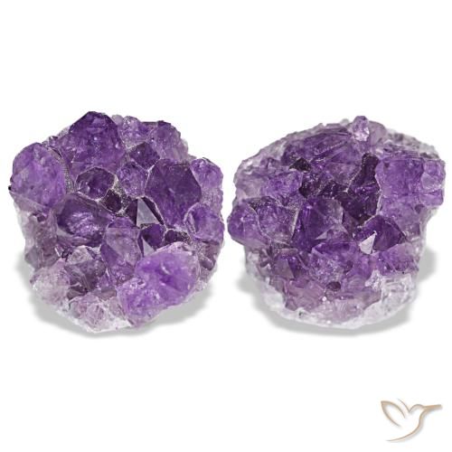 Drusa de amatista violeta de 14,77 ct, fantasía, opaco