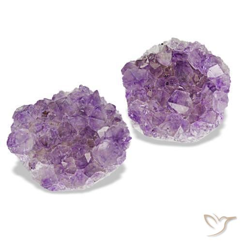 Gemas de drusa de amatista violeta natural de 15,30 ct, forma elegante, opaco