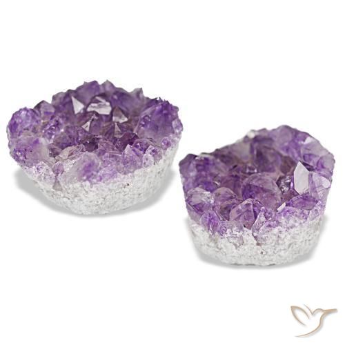 Gemas de drusa de amatista violeta natural de 15,30 ct, forma elegante, opaco