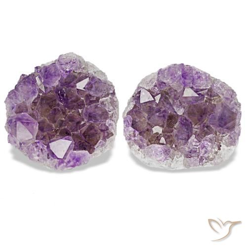 Drusa de amatista violeta de 19,52 ct, fantasía, opaco