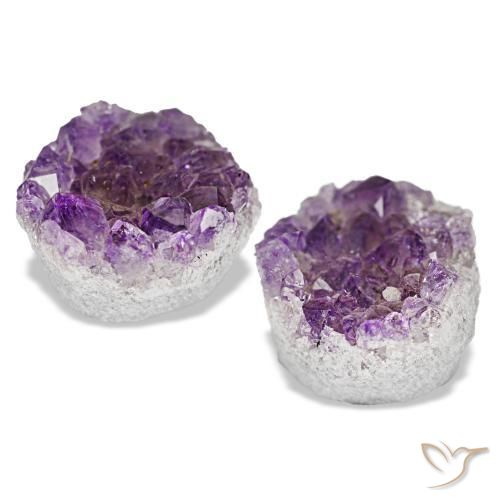 Gemas de drusa de amatista violeta natural de 19,52 ct, forma elegante, opaco