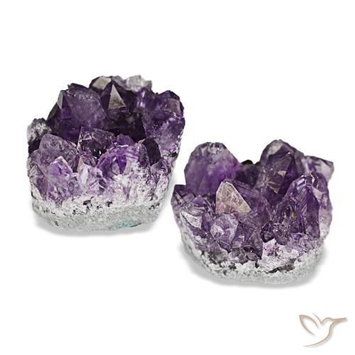 Gemas de drusa de amatista violeta natural de 23,60 ct, forma elegante, opaco