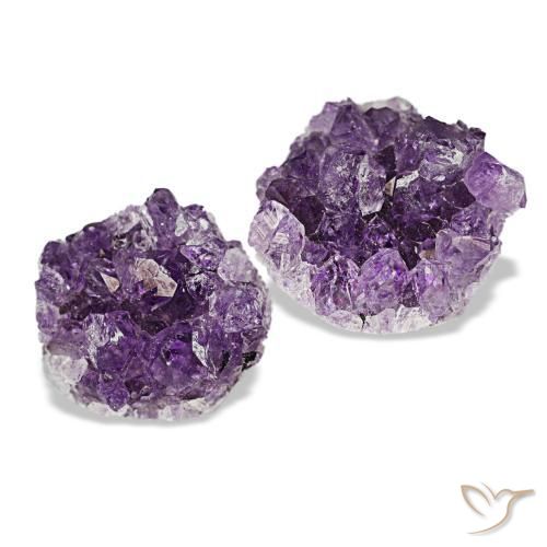 Gemas de drusa de amatista violeta natural de 21,44 ct, forma elegante, opaco