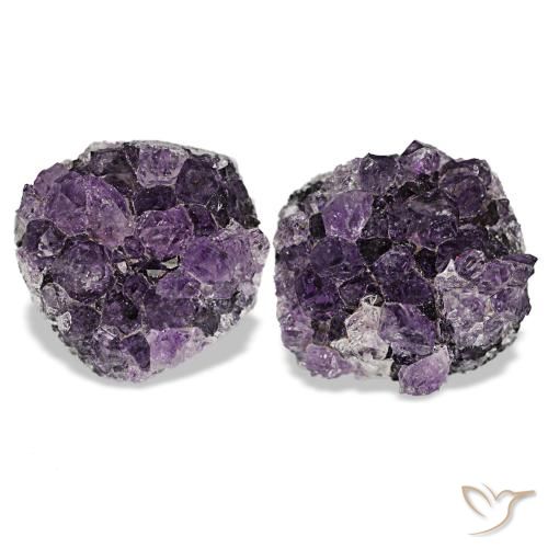 Drusa de amatista violeta de 16,26 ct, fantasía, opaco