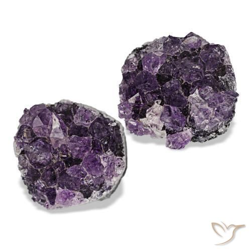 Gemas de drusa de amatista violeta natural de 16,26 ct, forma elegante, opaco