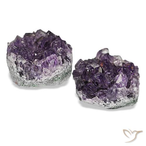 Gemas de drusa de amatista violeta natural de 16,26 ct, forma elegante, opaco