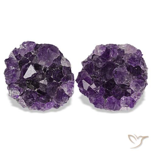 Drusa de amatista violeta de 20,85 ct, fantasía, opaco
