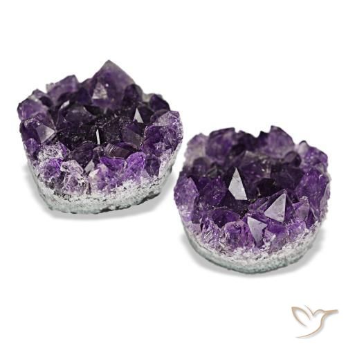 Gemas de drusa de amatista violeta natural de 20,85 ct, forma elegante, opaco