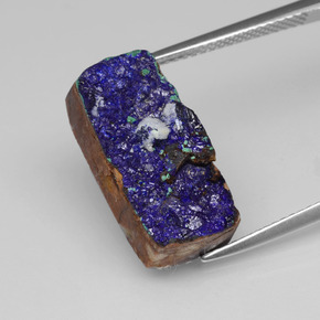 Azurita Druzy Azul natural de 9.73 ct, Corte Baguette, Opaco