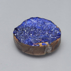 Azurita Druzy Azul natural de 7.29 ct, Forma elegante, Opaco