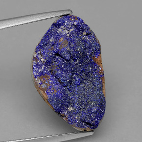 Azurita Druzy Azul natural de 9.85 ct, Forma elegante, Opaco