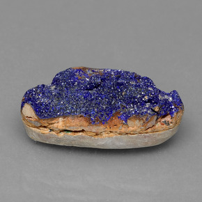 Azurita Druzy Azul natural de 9.85 ct, Forma elegante, Opaco