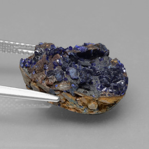 Azurita Druzy Azul natural de 10.15 ct, Forma elegante, Opaco