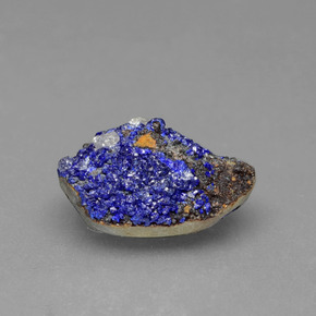 Drusa de azurita azul natural de 2,34 ct, forma elegante, opaco