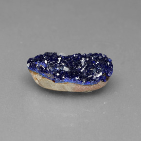 Azurita Druzy Azul natural de 2.56 ct, Forma elegante, Opaco